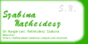 szabina matheidesz business card